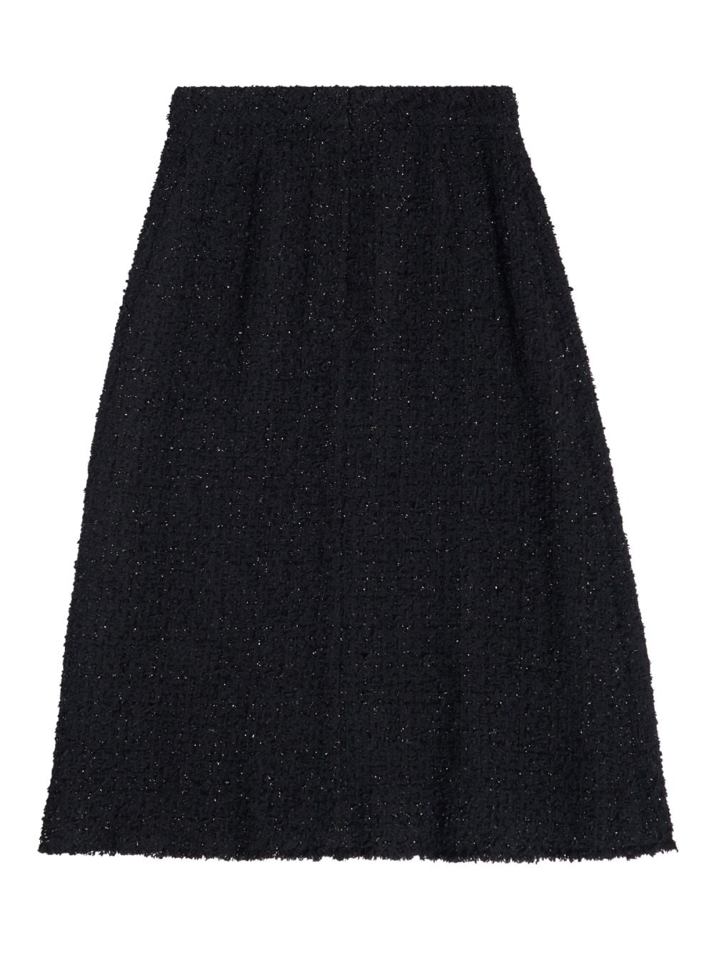 Black A-Line Midi Skirt for Women - Conscious Collection