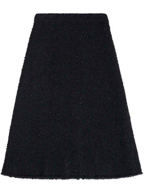 BALENCIAGA Luxe Black Mini Skirt for Women | 23FW Collection