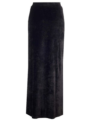 Luxurious Black Velvet Long Skirt - FW23 Collection