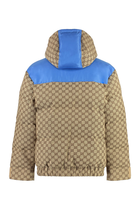 Men's Beige Down Jacket with Elastic Bottom - FW23