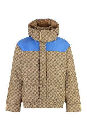 Men's Beige Down Jacket with Elastic Bottom - FW23