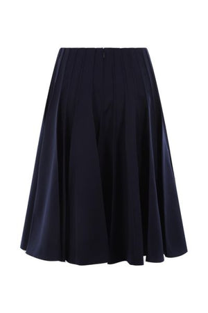 The Sartorial Plissé Maxi Skirt in Blue for Women - FW23