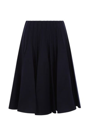 The Sartorial Plissé Maxi Skirt in Blue for Women - FW23