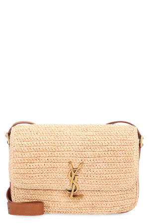 SAINT LAURENT Elegant Ecru Woven Raffia Shoulder Bag for Women - FW23 Collection