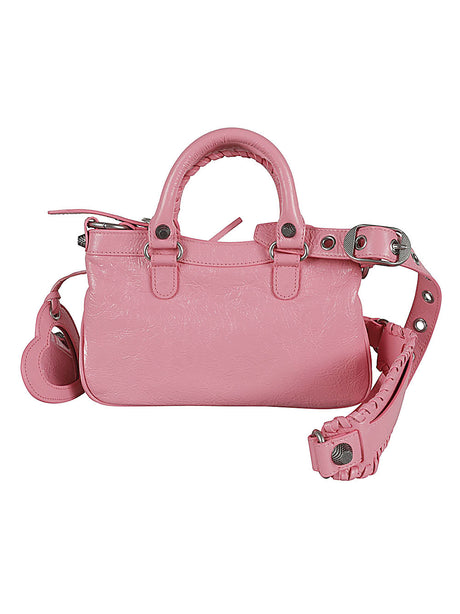女士的新式粉紅皮質手提袋 - FW24系列