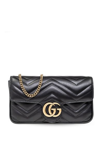 GUCCI Elegant Mini Crossbody Handbag in Quilted Leather 21x12x5 cm