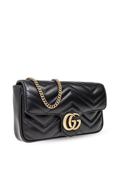 GUCCI Elegant Mini Crossbody Handbag in Quilted Leather 21x12x5 cm