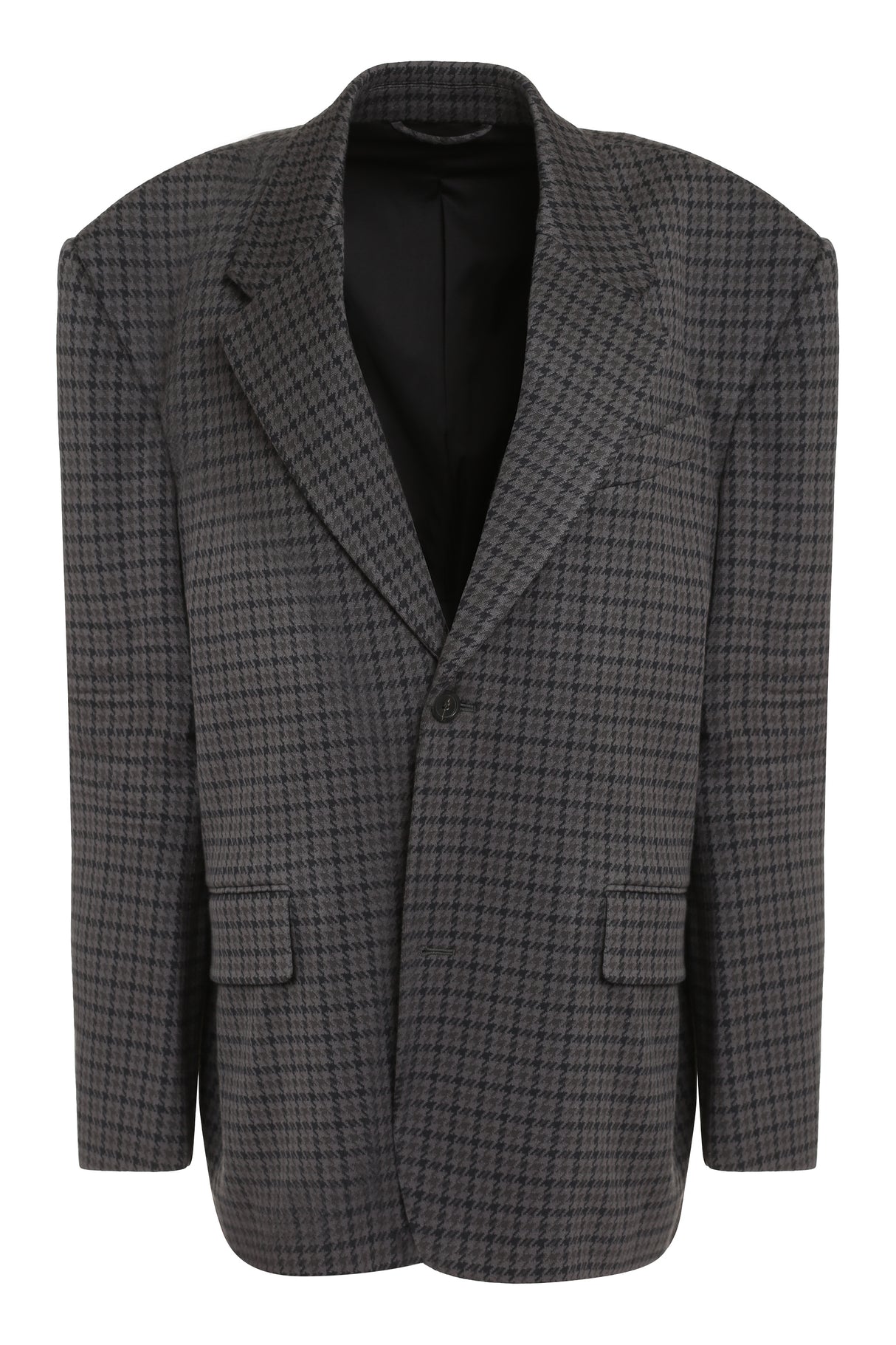 Áo khoác nữ hình chữ nhật Grey Houndstooth