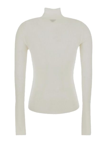 BOTTEGA VENETA Cozy White Wool Turtleneck Sweater for Women - FW24