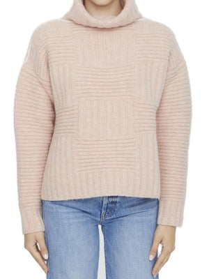 BOTTEGA VENETA Pink Wool Turtleneck Sweater for Women in FW23