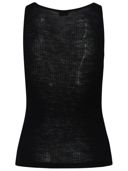 SAINT LAURENT Ribbed Wool Tank Top