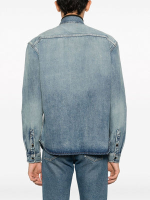 SAINT LAURENT Clear Blue Denim Classic Shirt