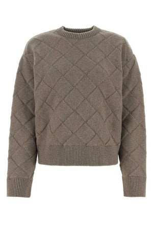 BOTTEGA VENETA Blue Wool Knit Sweater for Women - FW23 Collection