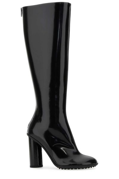 BOTTEGA VENETA Stylish Leather and Raffia Knee-High Boots for Women