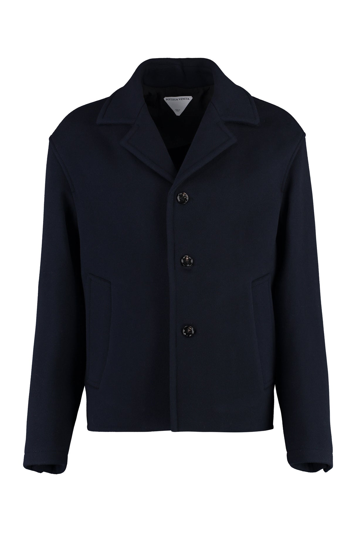 BOTTEGA VENETA Blue Wool Blend Peacoat for Men - FW23