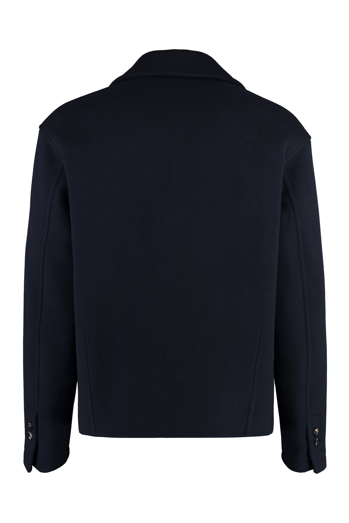 Men's Blue Wool Blend Peacoat for FW23