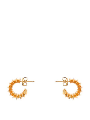 BOTTEGA VENETA Stylish Raffia Hoop Earrings in Vibrant Mid-Green for Women