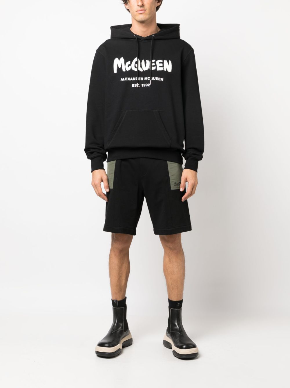 ALEXANDER MCQUEEN Men's 23FW Black Shorts