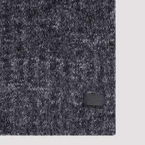 SAINT LAURENT Men's FW23 Grey Wool Scarf (23cm x 224cm)