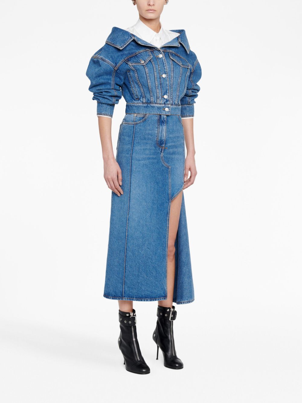 Blue Denim Midi Skirt | FW23 Collection