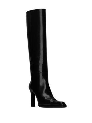 95mm Nero Calfskin Boots for Women