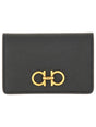 FERRAGAMO Mini Gancini Hook Leather Credit Card Holder