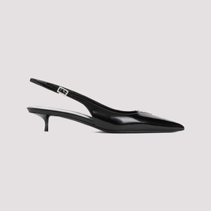 Women's Black Leather Pumps - SS24 Collection