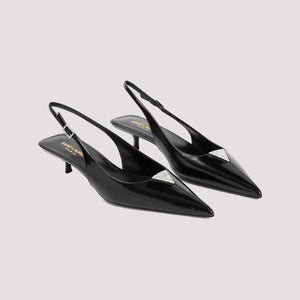 Women's Black Leather Pumps - SS24 Collection