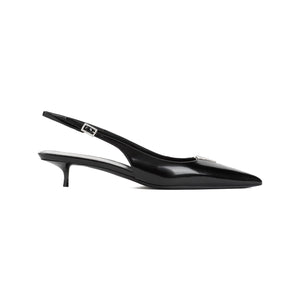 Women's Black Leather Pumps - SS24 Collection