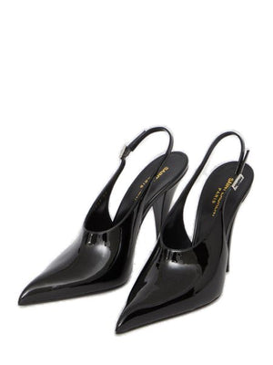 Raven Pointed-Toe Slingback Pumps - 时尚提升必备的优雅黑色高跟鞋