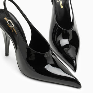 Raven Pointed-Toe Slingback Pumps - Elevate Your Style in These Chic Black Pumps