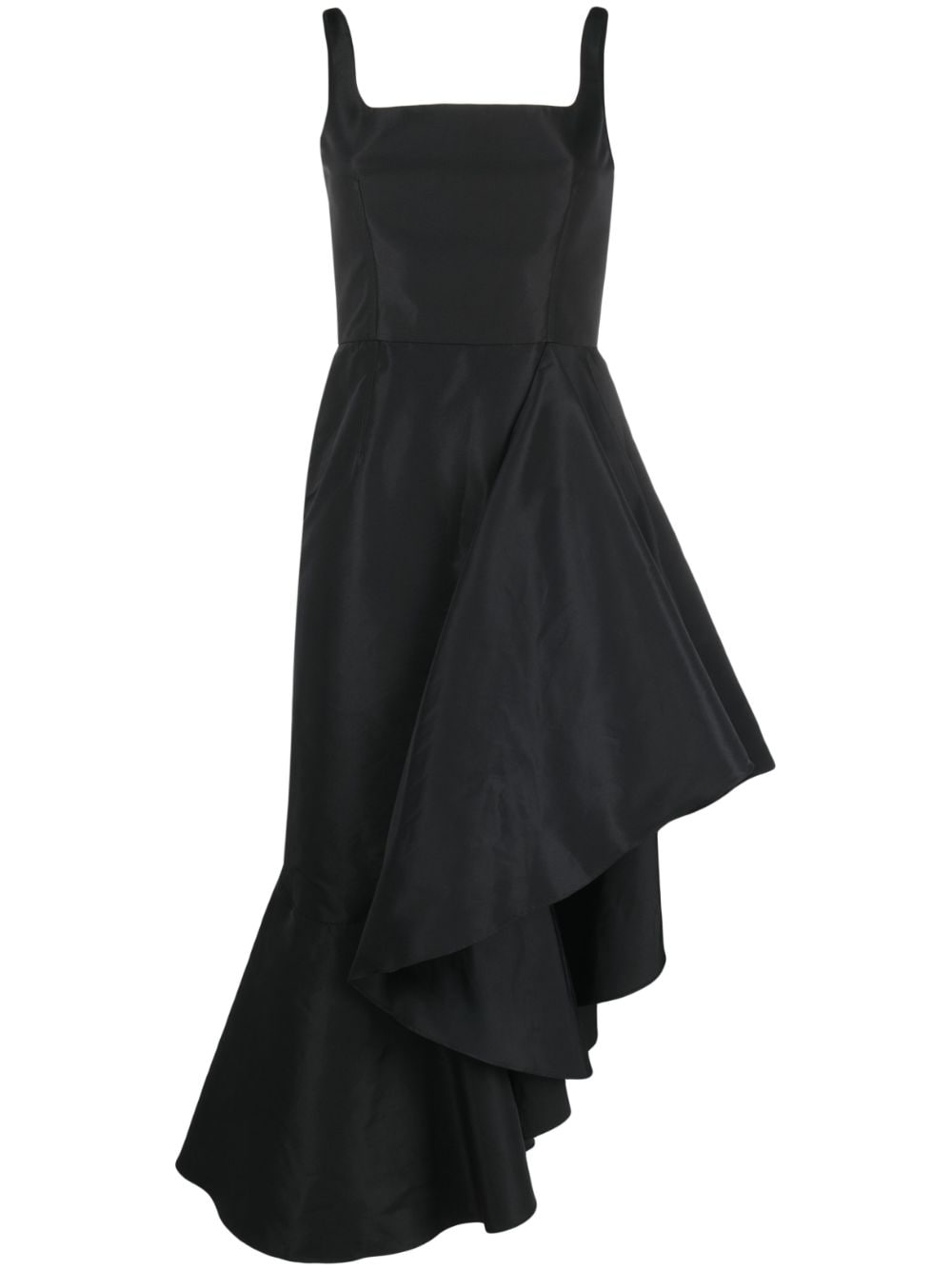 ALEXANDER MCQUEEN Women's Asymmetric Flared Midi Dress - FW23 Black