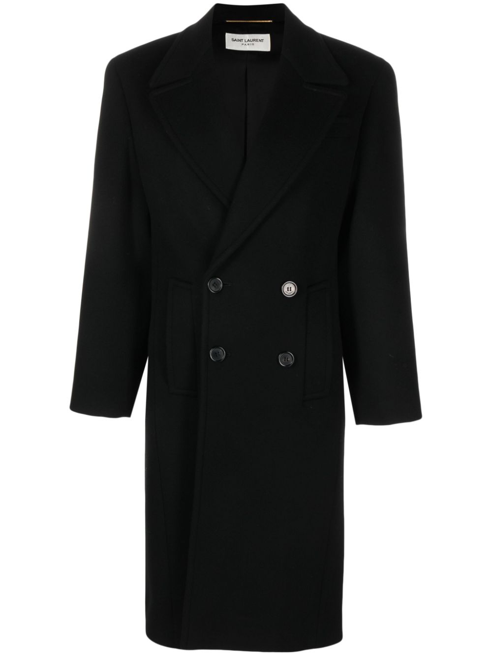 SAINT LAURENT Long Black Wool Jacket for Women - FW23