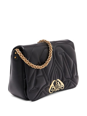 ALEXANDER MCQUEEN 23FW Black Shoulder Bag for Women - Seasonal Must-Have