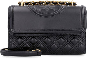 Fleming Quilted Leather Shoulder Handbag - Black