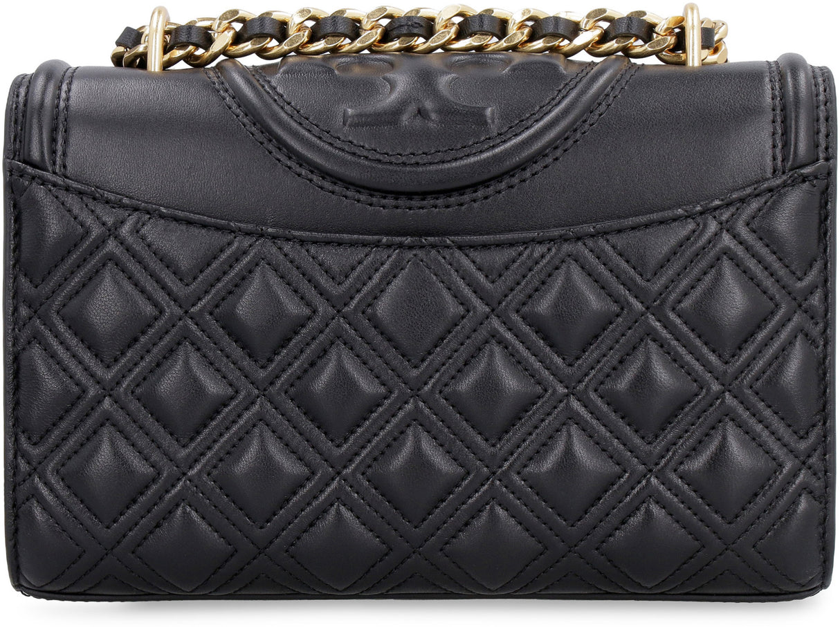 Fleming Quilted Leather Shoulder Handbag - Black