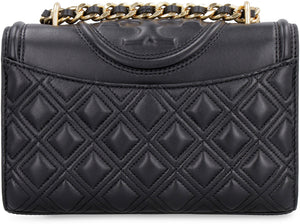 Fleming Quilted Leather Shoulder Handbag - Black