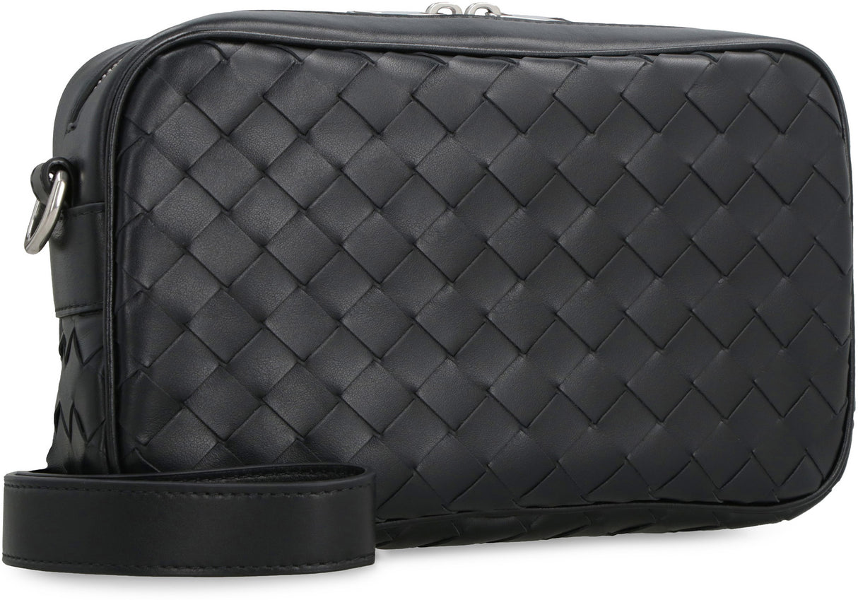 BOTTEGA VENETA Slate Leather Crossbody Handbag for Men - FW23