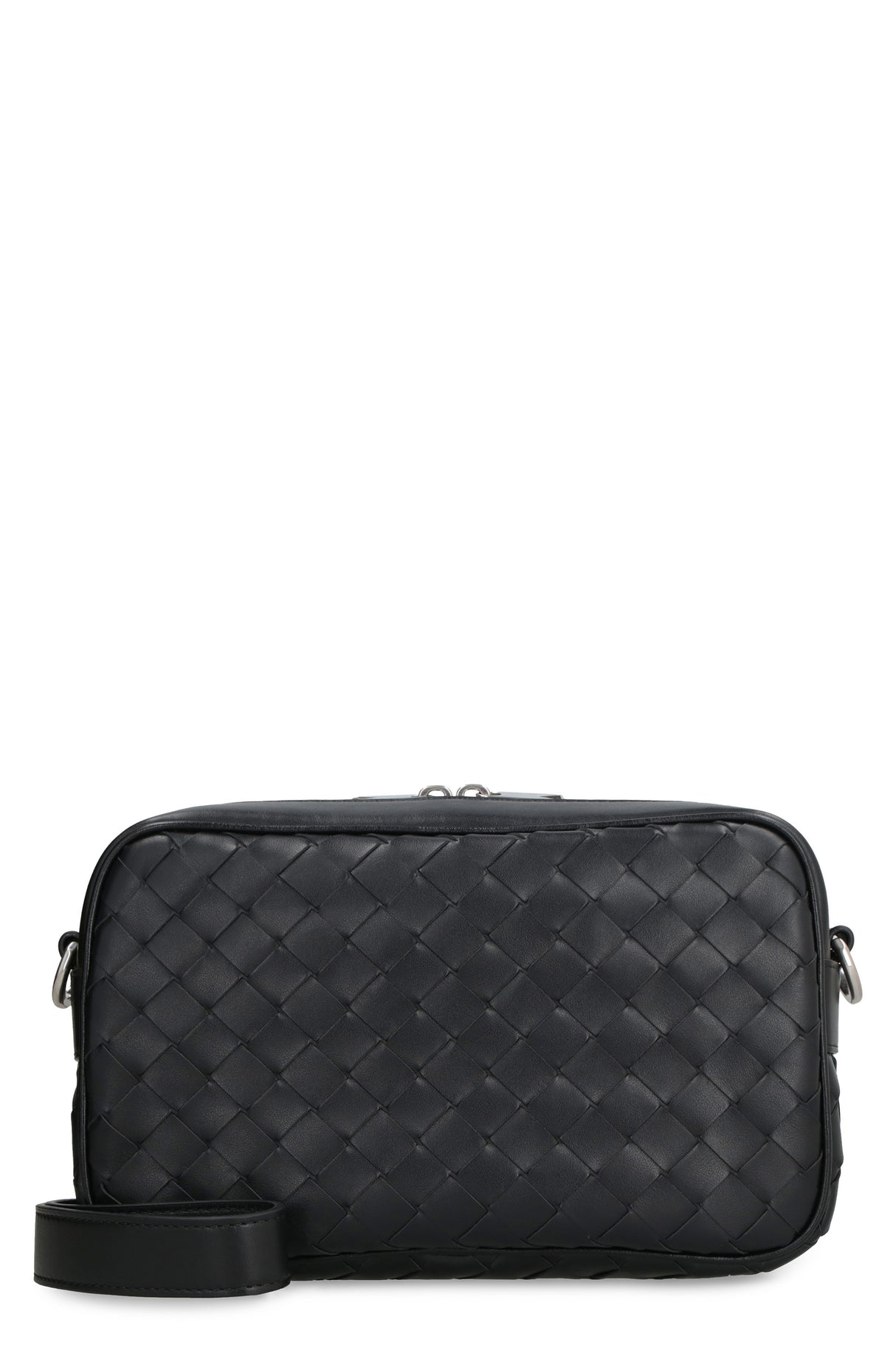 Luxurious Black Leather Messenger Bag - FW23 Collection