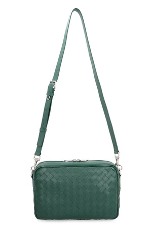 BOTTEGA VENETA Green Intrecciato Leather Camera Handbag for Men