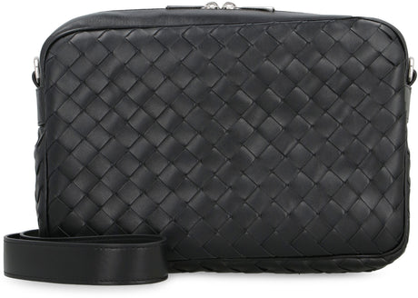 BOTTEGA VENETA Intrecciato Camera Handbag in Black Leather