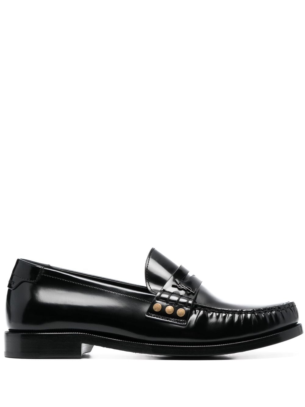 Stylish Black Leather Loafers for Women from Saint Laurent FW23 Collection