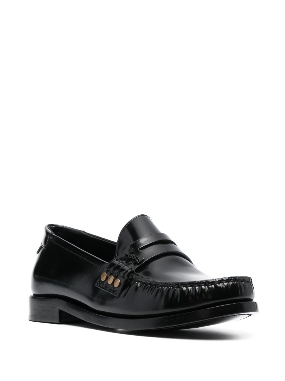 Stylish Black Leather Loafers for Women from Saint Laurent FW23 Collection