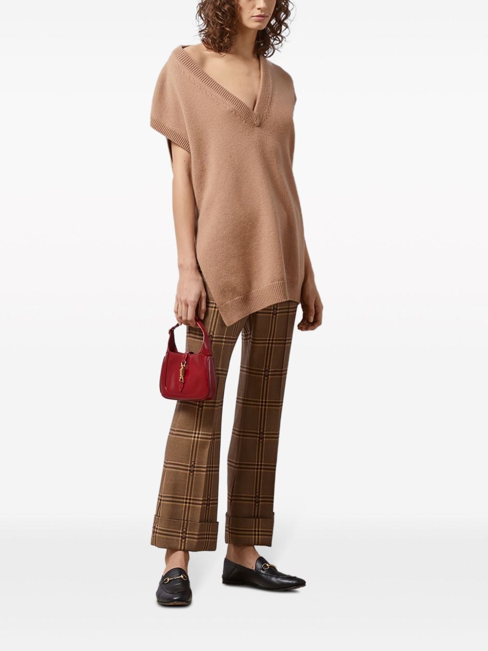 GUCCI Women's Wool Pants in Nude & Neutrals for SS24