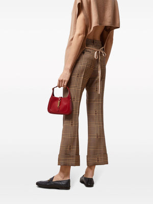 GUCCI Women's Wool Pants in Nude & Neutrals for SS24