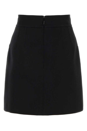 GUCCI Luxurious Black Silk and Wool Mini Skirt for Women - SS24 Collection