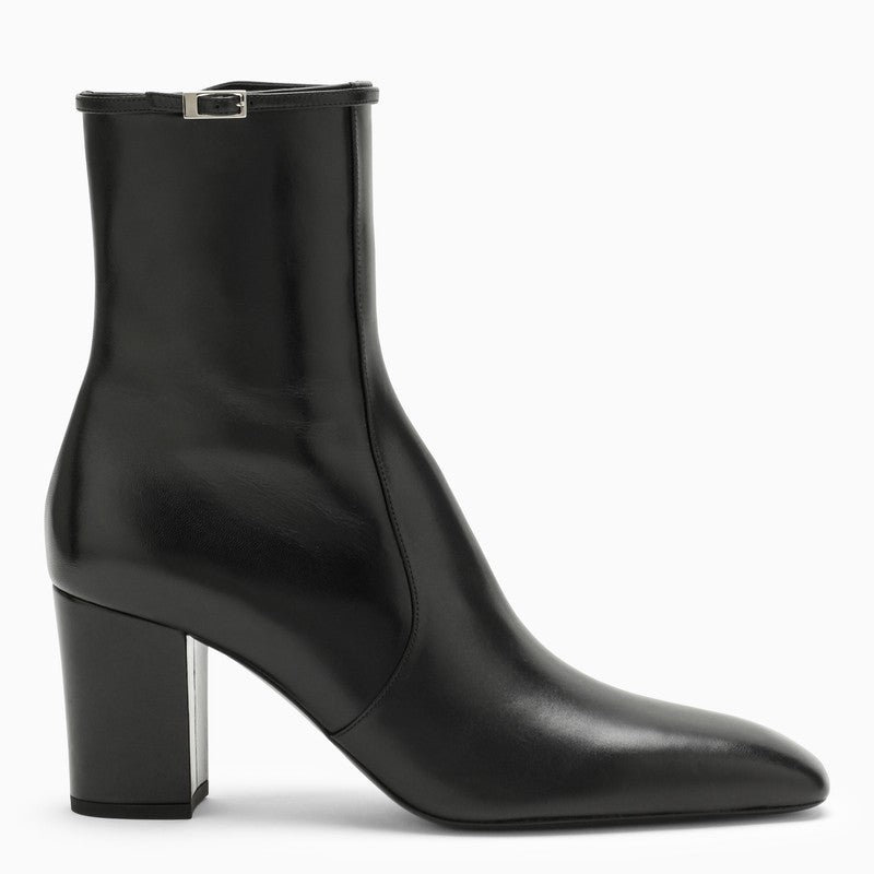 Đôi ankle boot da màu đen đầu tròn cho phụ nữ - FW23