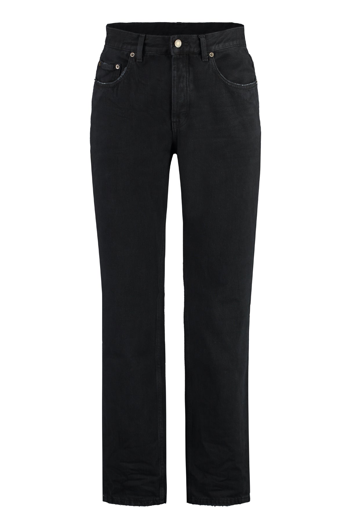 SAINT LAURENT Men's Black 5-Pocket Straight-Leg Jeans for FW23