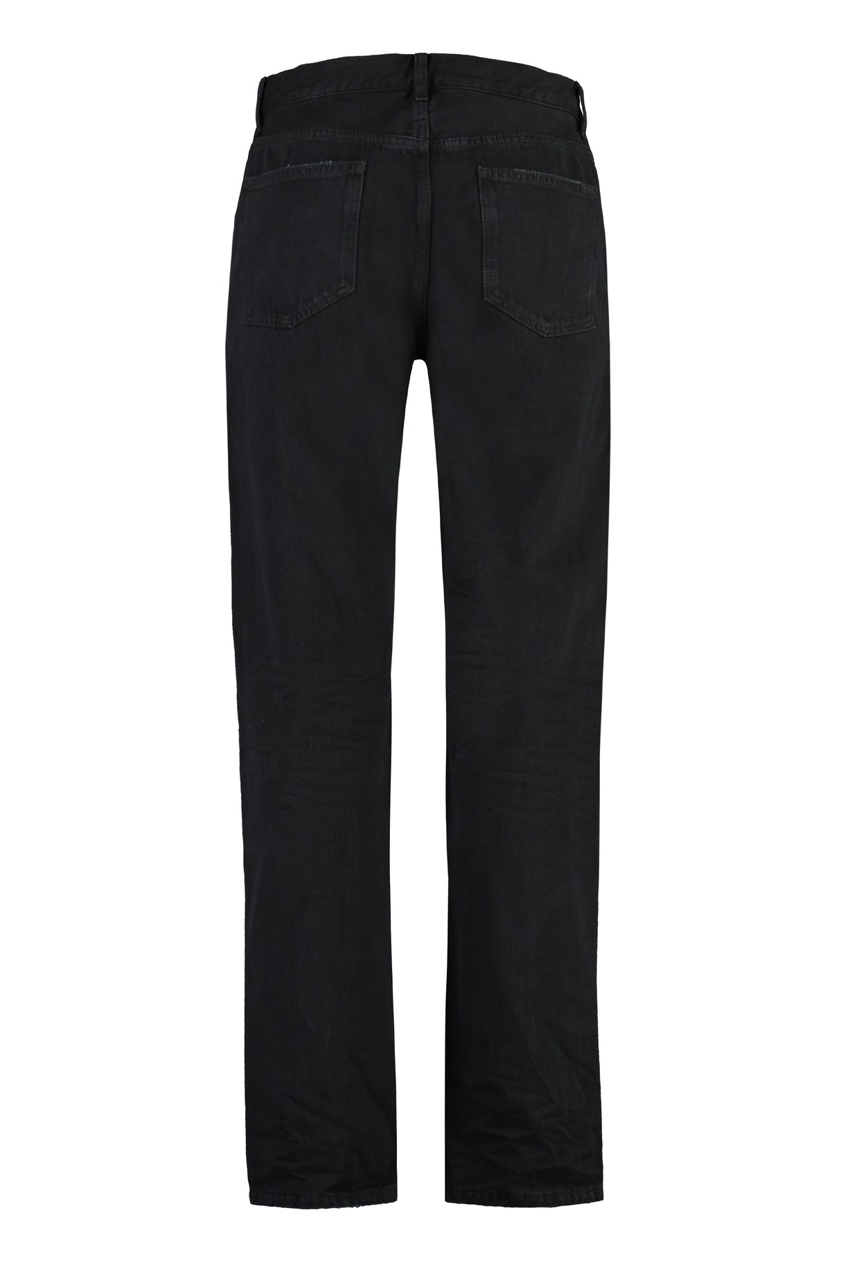 Men's Black 5-Pocket Straight-Leg Jeans for FW23