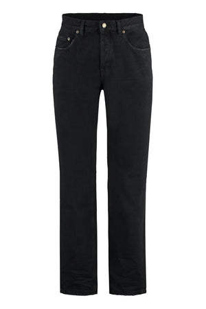 Men's Black 5-Pocket Straight-Leg Jeans for FW23